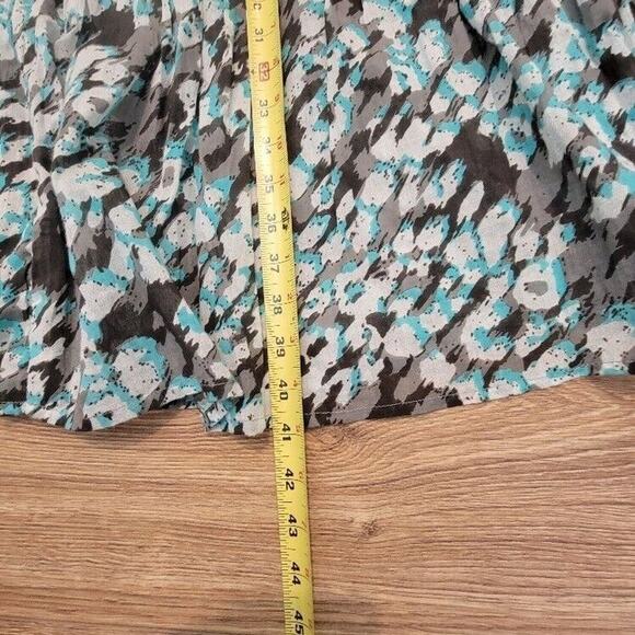 NWT Anthropologie Raga Floral Maxi Skirt XL Boho Lightweight Turquoise Brown - Picture 12 of 13